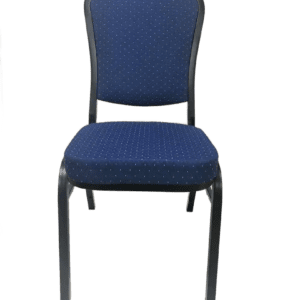 Crown banquet chair blue with dots dark frame