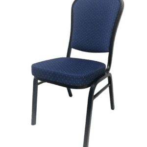 Crown banquet chair blue with dots dark frame